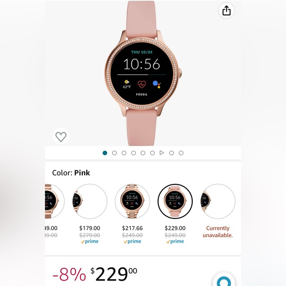 Fossil Gen 5E Smartwatch. Practically brand new. Comes with 5 bands! - Picture 3 of 7
